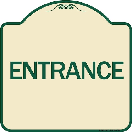 Traffic Entrance Entrance Heavy-Gauge Aluminum Architectural Sign